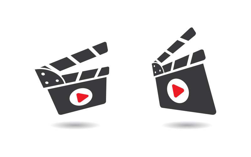 Film Filmstrip cinema icona vettore Logo design illustrazione v.4