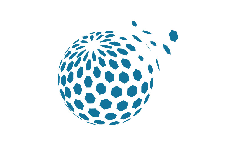 Illustrazione vettoriale del modello di logo del mondo globale v.1