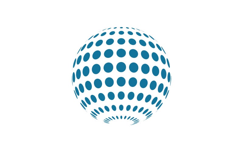 Illustrazione vettoriale del modello di logo del mondo globale v.8