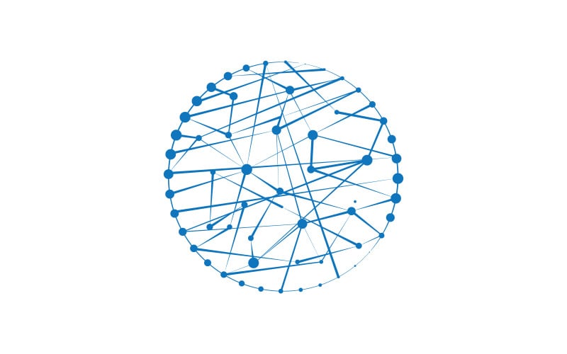 Ilustração vetorial do modelo de logotipo global do mundo v.3
