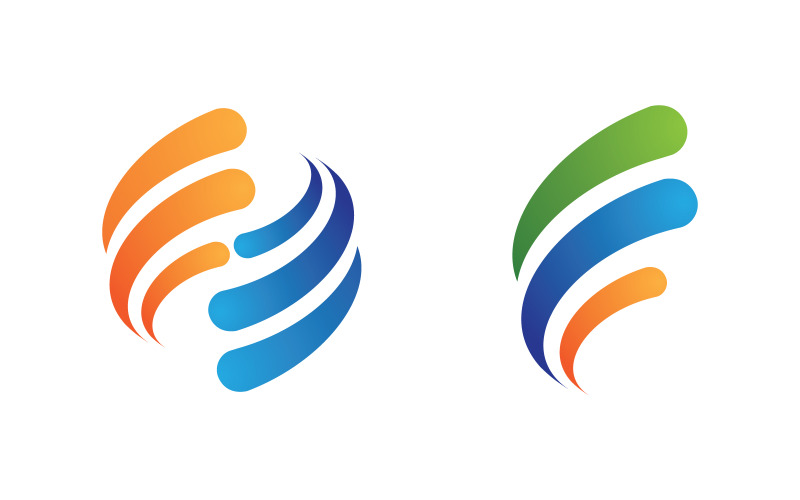 Ilustração vetorial do modelo de logotipo global v.1
