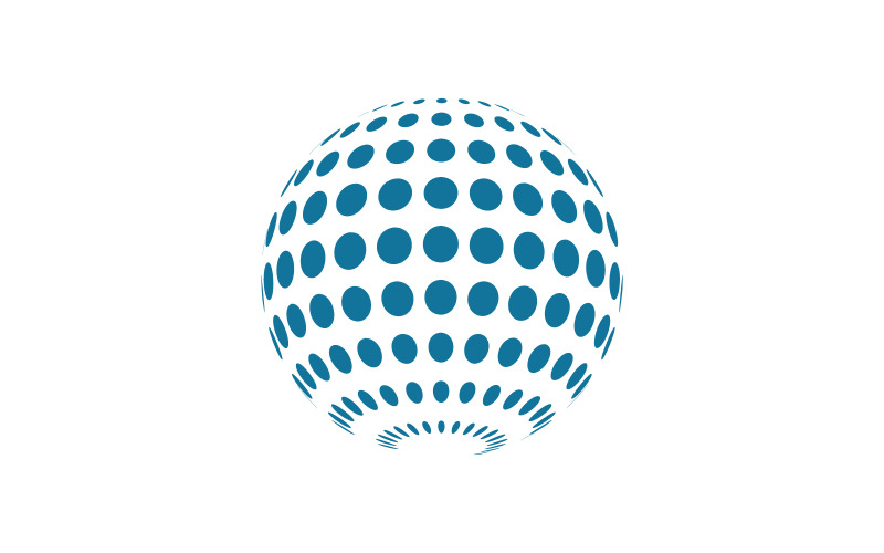 Modèle de logo mondial illustration vectorielle v.8