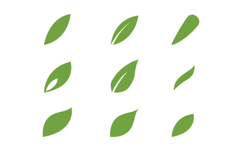 Modèle de logo v.8 d'illustration de concept végétalien de nature écologique de feuille d'arbre
