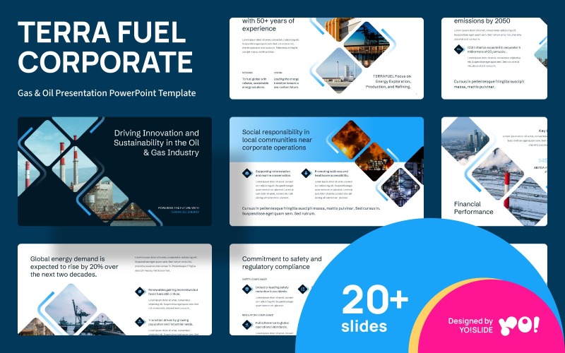TERRA FUEL Gas & Olie Presentatie PowerPoint-sjabloon