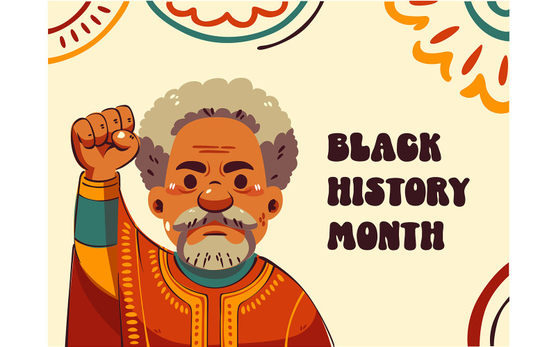 Firar svart historia månad konstverk Illustration