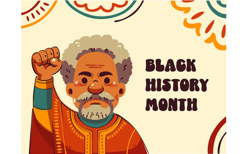 Illustrazione artistica per celebrare il mese della storia dei neri