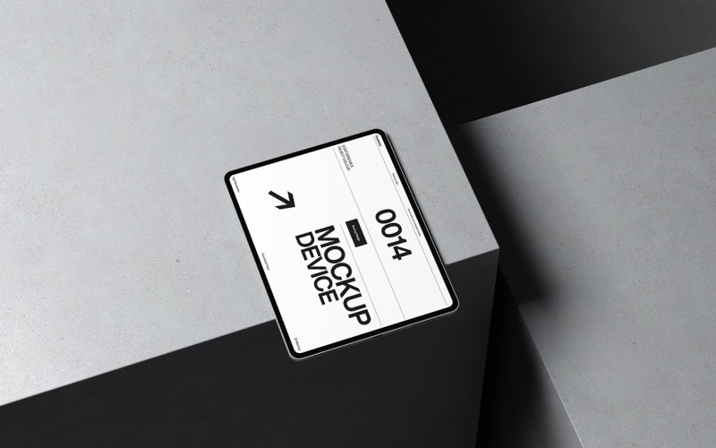 Realistisch apparaat Tablet Mockup PSD-sjabloon