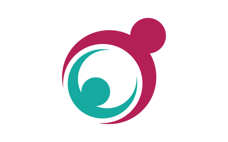 Adoptionsbetreuungs-Community-Netzwerk und soziales Logo-Design v.2