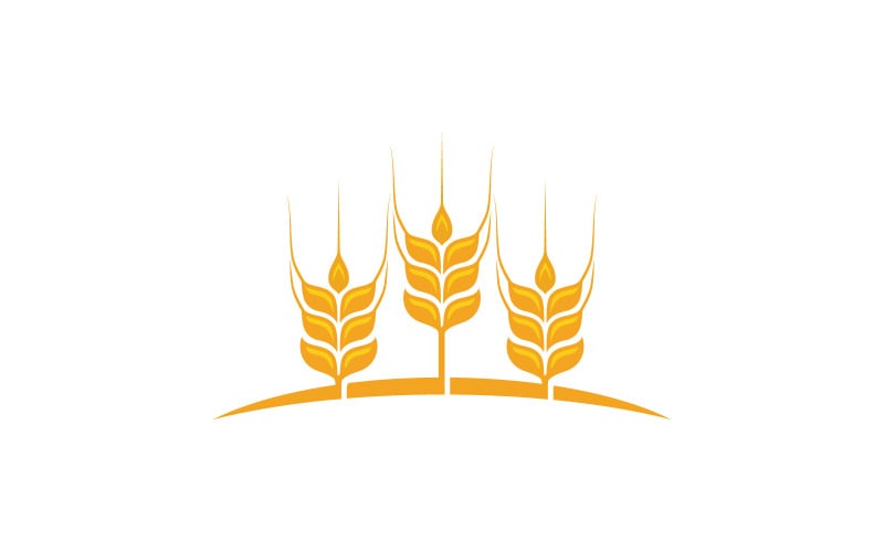 Boerderij tarwe rijst vector pictogram illustratie ontwerp sjabloon v.25