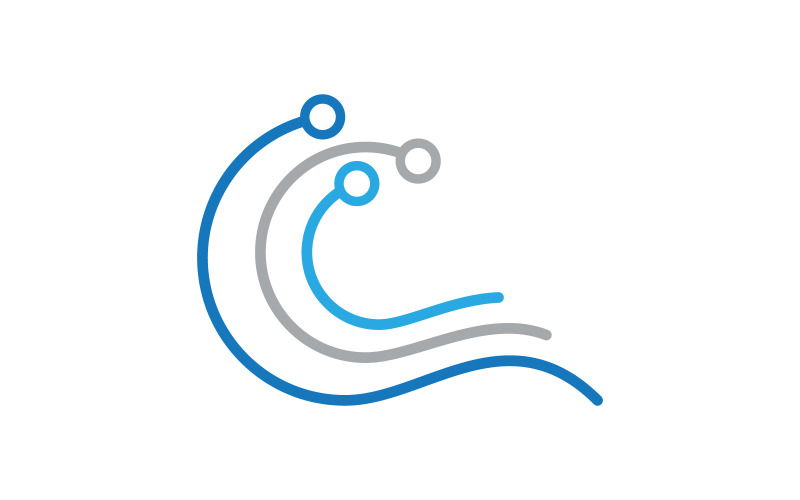 Diseño de plantilla de logotipo de icono moderno de circuito digital v.5