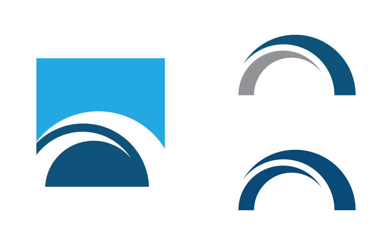 Icona di illustrazione del ponte Modello di progettazione del logo v.1