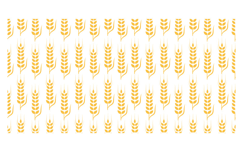 Plantilla de diseño de ilustración de icono de vector de granja trigo arroz v.32