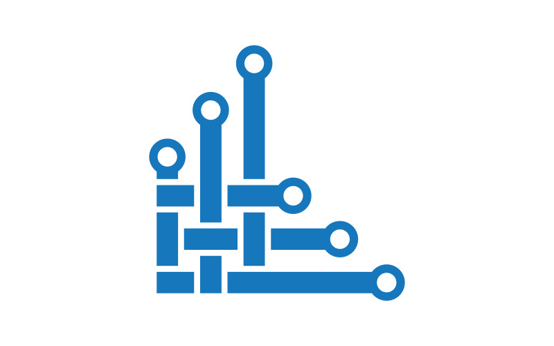 Digital Circuit Modern ikon Logotyp Mall design v.9