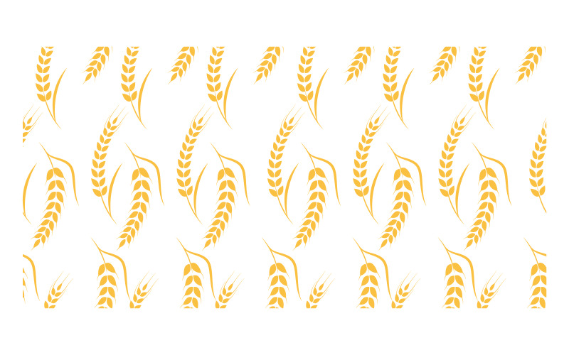 Modèle de conception d'illustration d'icône vectorielle de blé et de riz de ferme v.33