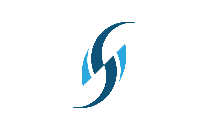 Modello di progettazione del logo aziendale con lettera S v.4