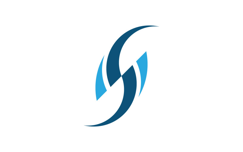 Modelo de design de logotipo corporativo com letra S v.4