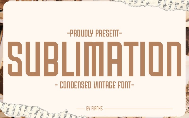 Sublimazione - Carattere Vintage Condensato