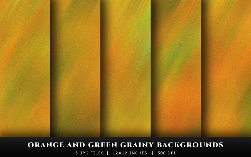Fondos con textura granulada de color naranja y verde