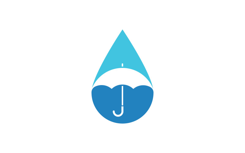 Icona goccia d'acqua Logo Template illustrazione vettoriale v.3