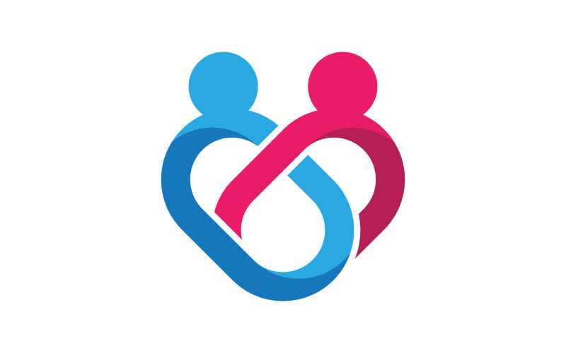 Modello di progettazione del logo della comunità sociale di assistenza sicura v.10