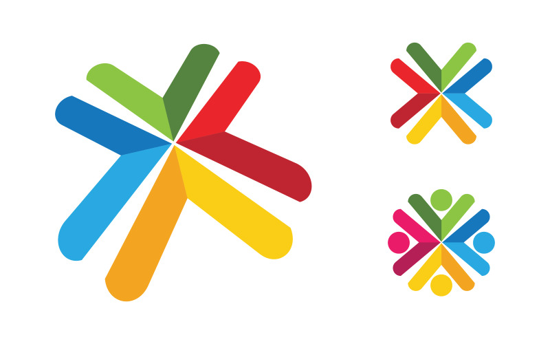 Trygg vård social gemenskap Logotypdesignmall v.6