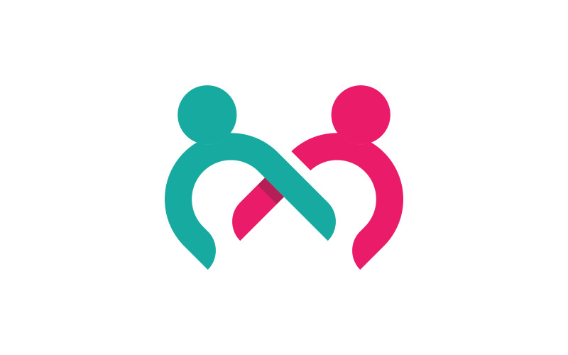 Veilige zorg sociale gemeenschap Logo ontwerp sjabloon v.14