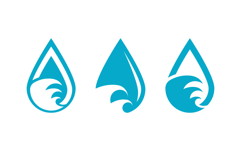 Waterdruppelpictogram Logo sjabloon vectorillustratie v.4