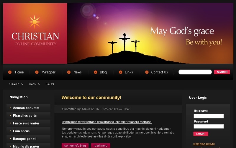 Tema PSD #50199 per Un Sito di Cristianismo