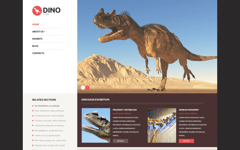 Tema WordPress responsivo de museu