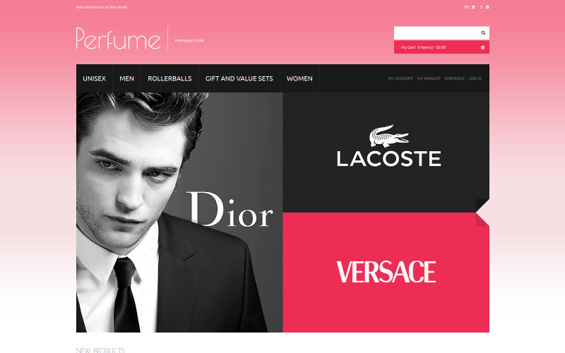 Выбор темы Perfumes Online Magento