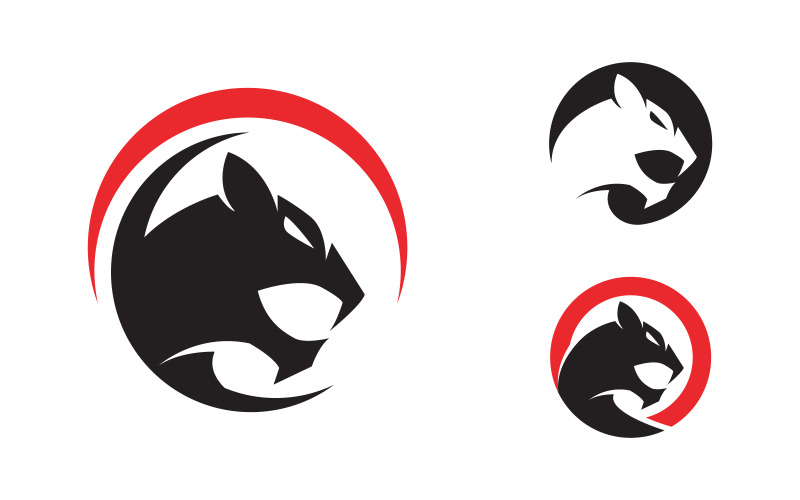 Дизайн логотипу Puma векторні ілюстрації шаблон оформлення v.4