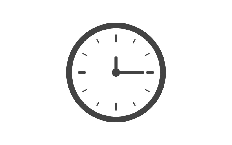 Годинник значок вектор плоскої ілюстрація шаблон оформлення v.11