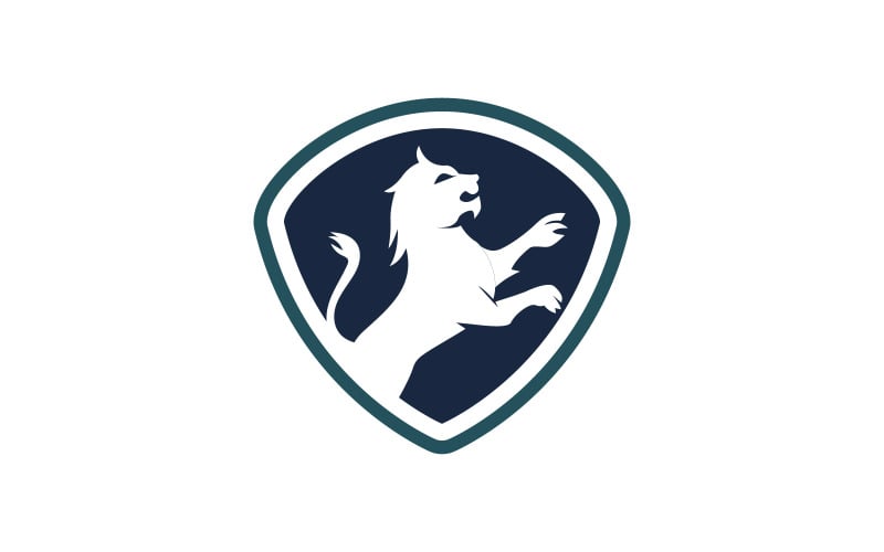 Head Lion ikon Logo vektor illustration design mall v.5