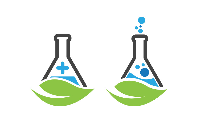 Health Medical Lab логотип шаблон Векторні ілюстрації v.7