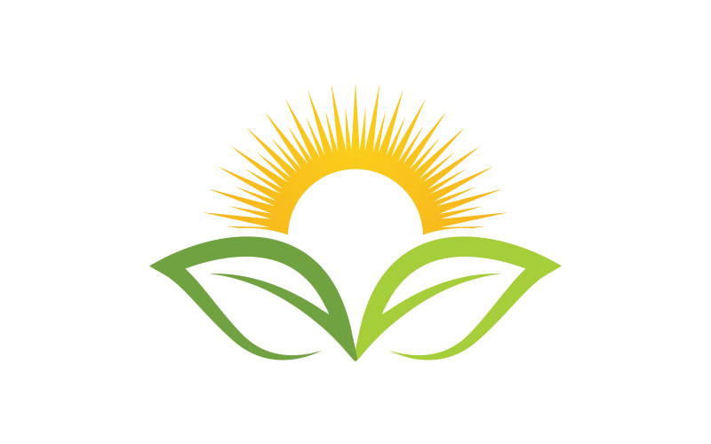 Natura foglia ecologia vegan concetto Logo illustrazione Template v.15