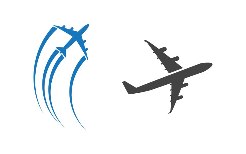 Plane Tour and Travel Logo Vector icon design illustration v.9
