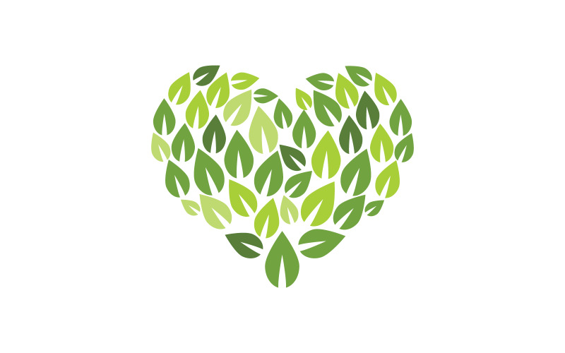 Přírodní listová ekologie veganský koncept Logo ilustrace Šablona v.23
