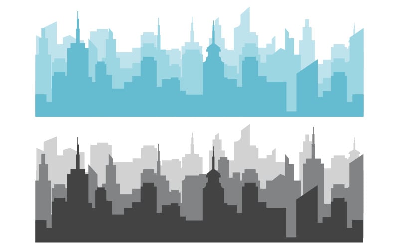 Projekt ilustracji wektorowej tła panoramy miasta v.1