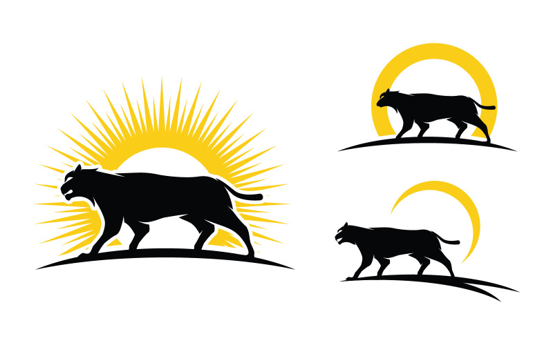 Szablon projektu ilustracji wektorowej logo Puma v.1