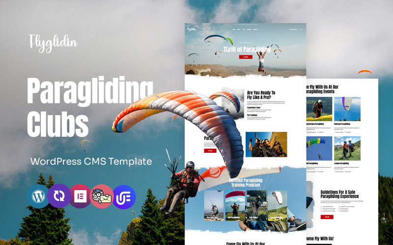 Flyglidin – siklóernyőzés és kaland többcélú WordPress Elementor téma
