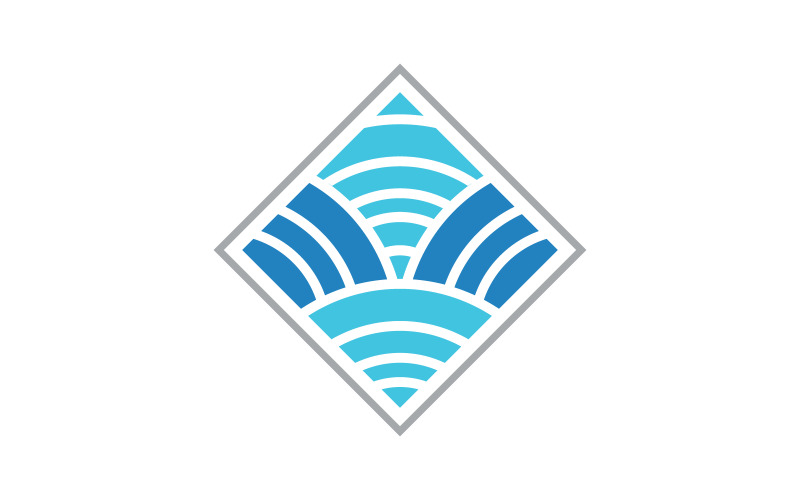 Icône de vague d'eau naturelle Logo illustration vectorielle conception v.7