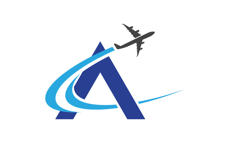 Illustrazione vettoriale del logo del tour e del viaggio in aereo v.11