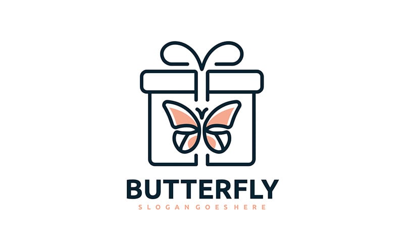Logo dárku motýla, logo dárku
