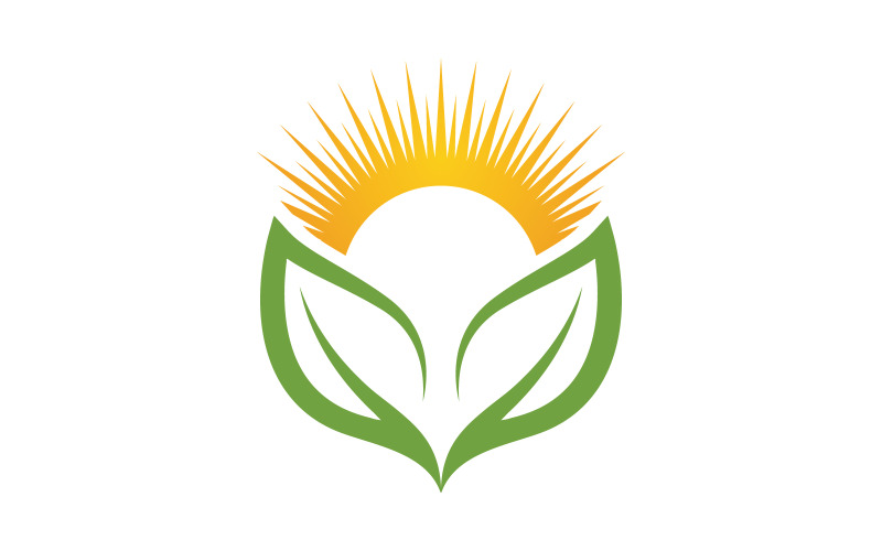 Nature feuille écologie concept végétalien illustration de logo modèle v.16