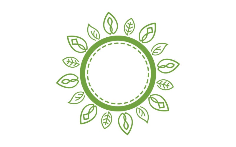 Nature feuille écologie concept végétalien illustration de logo modèle v.33