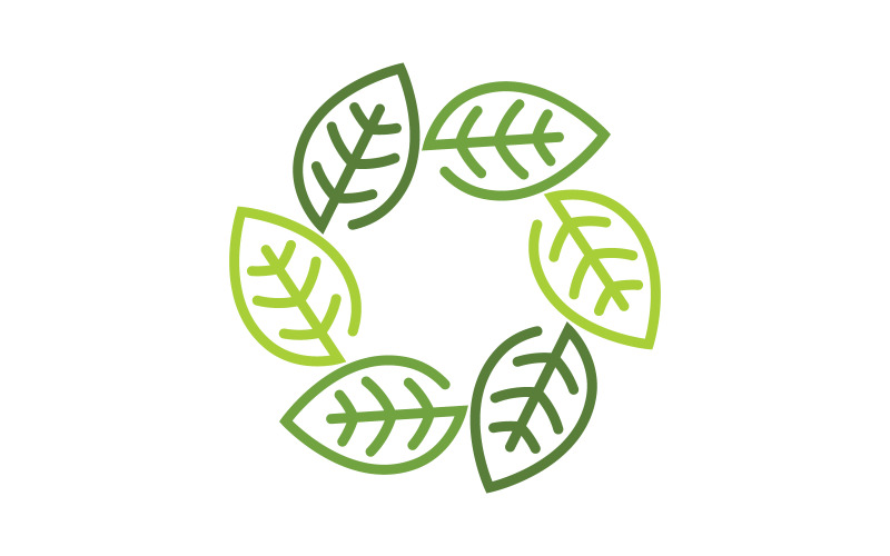 Nature feuille écologie concept végétalien illustration de logo modèle v.34