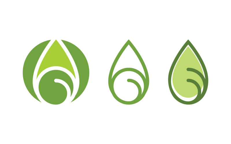 Natureza folha ecologia vegano conceito Logotipo ilustração Modelo v.32