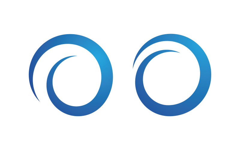 Natuur Water golf icoon Logo vector illustratie ontwerp v.1