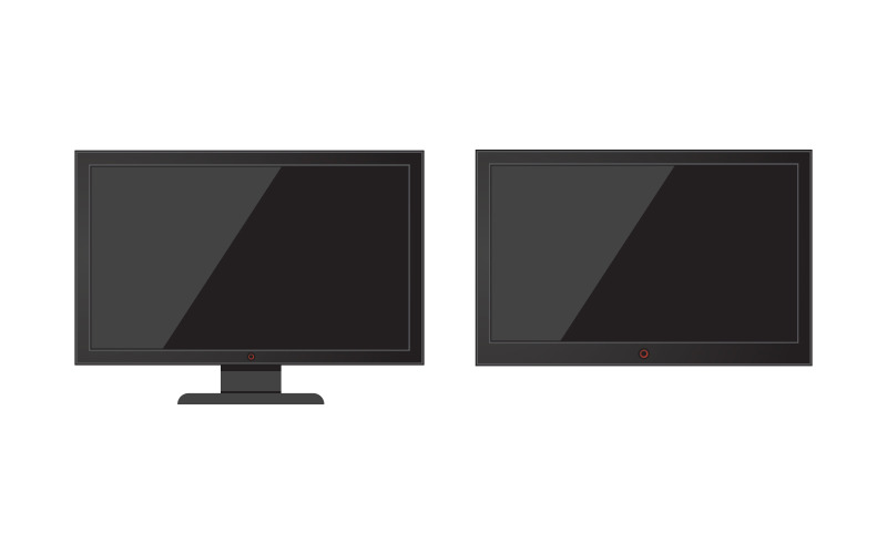 TV, LCD, LED, monitor icona illustrazione vettoriale design v.4