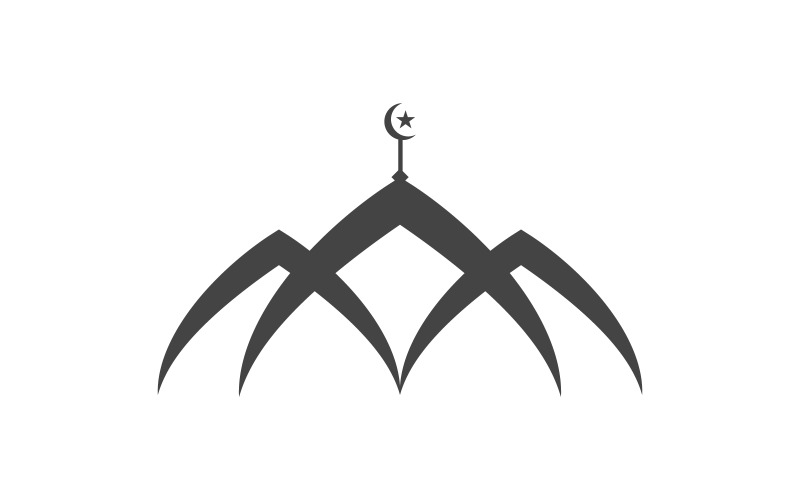 Modelo de design de ilustração vetorial de elemento de ícone muçulmano v.9